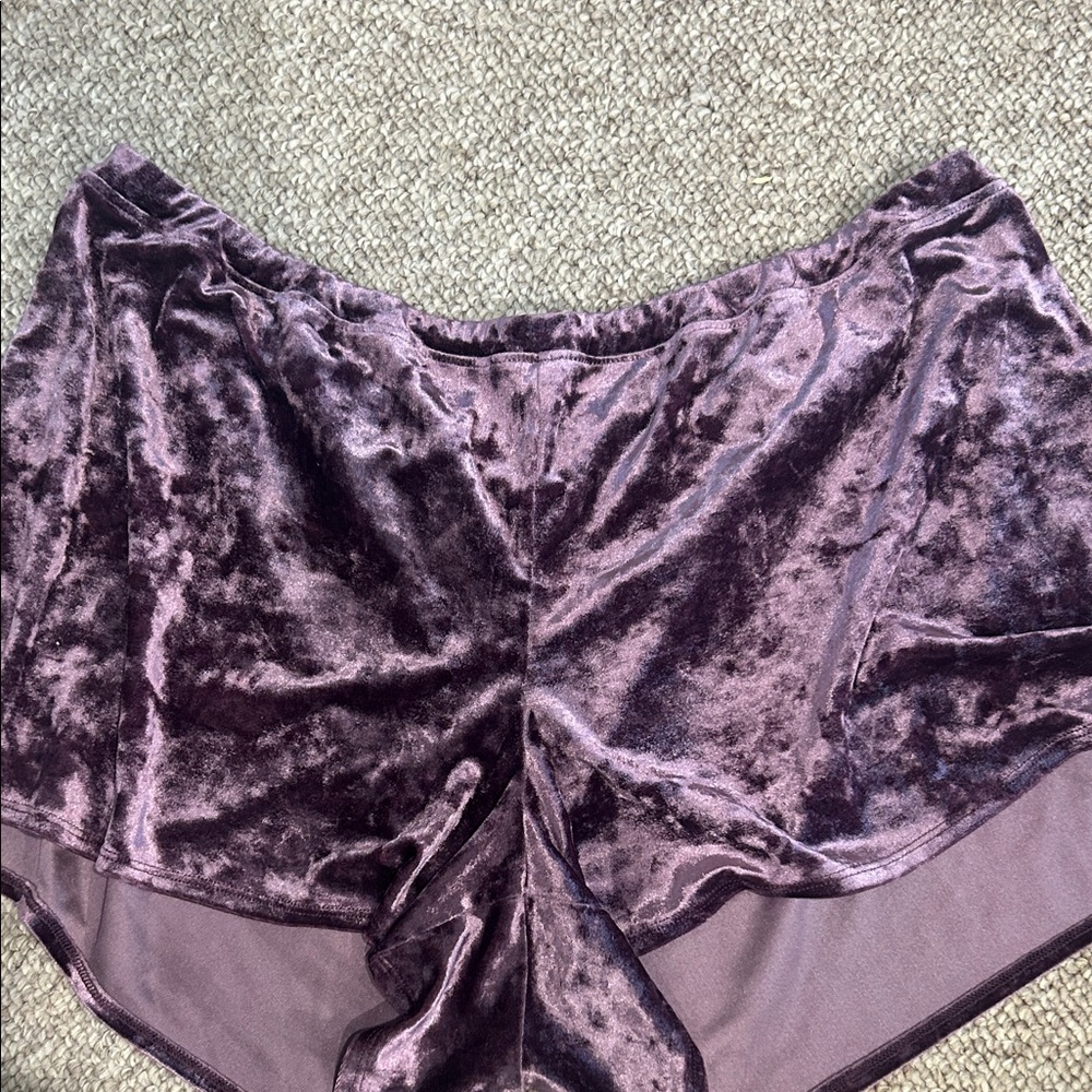 Soma Velvet Lounge Shorts - Mauve Purple
